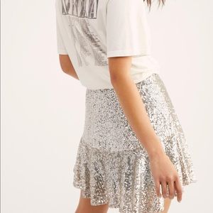 free people trumpet sequin skirt